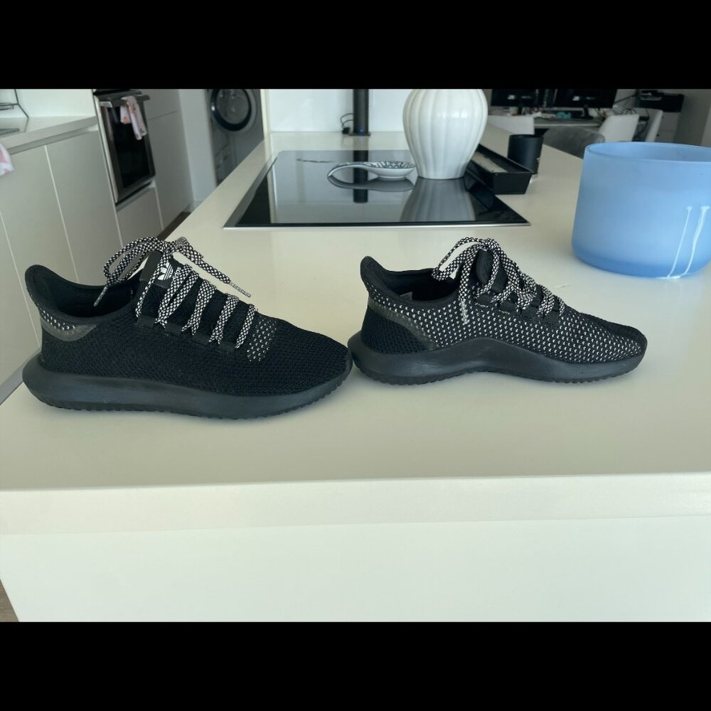 Adidas Tubular Shadow CK Core Black White Knit Sneakers Women’s 6 - Picture 7 of 11